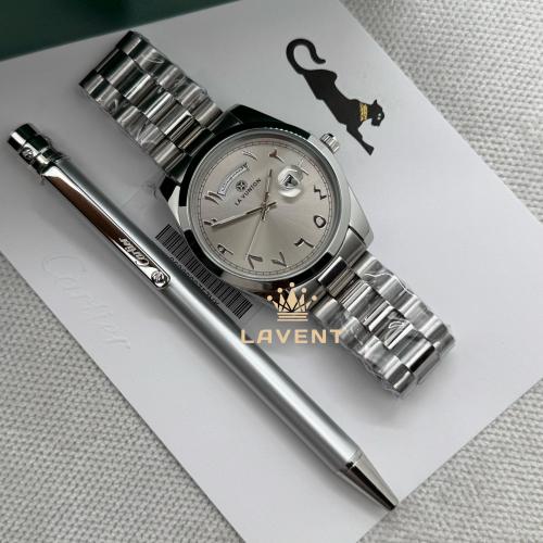 طقم ساعة شبيهة رولكس مع قلم كارتير