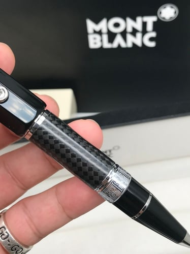 قلم مونت بلانك شكسبير اسود بفضي