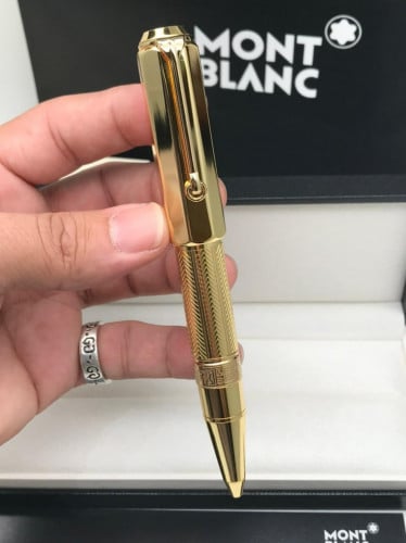 قلم مونت بلانك شكسبير ذهبي