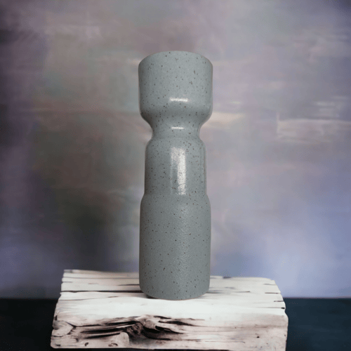 شمعدان سراميك بلون سماوي فاتح