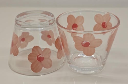 اطقم شاهي وقهوة شفاف مشجرة تصميم عصري 36 قطعة