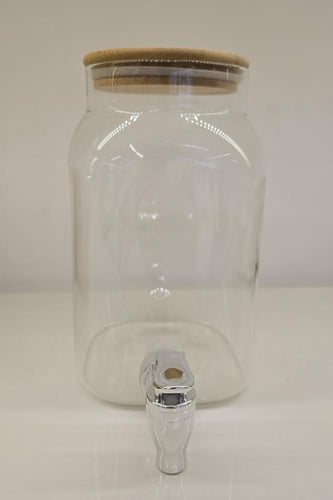 طقم طاولة جكات عصير زججي بقاعدة خشب