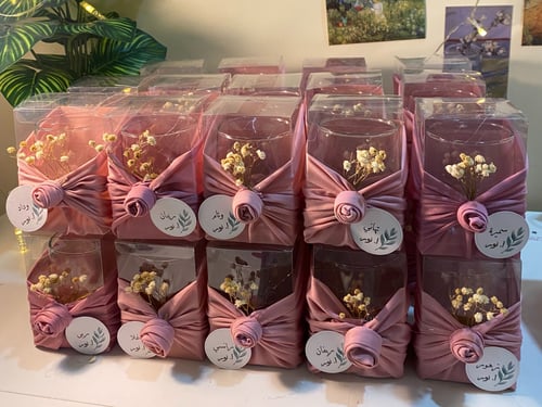 كاسة الاسم بالورد الطبيعي