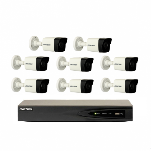 عدد 8 كاميرات شبكية 5 ميجـا IP - داخلية او خارجية...