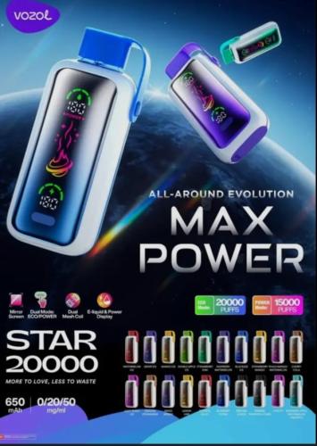 سحبة فوزول ستار 20000 موش 50 نيكوتين Vozol Star 20...