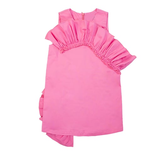 فستان بناتي بتصميم رافلز مموج خلاب