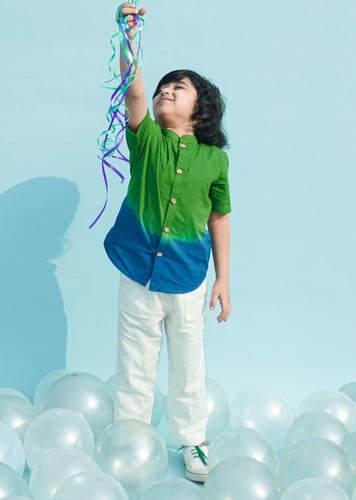 تيشيرت ولادي مموج بلونين