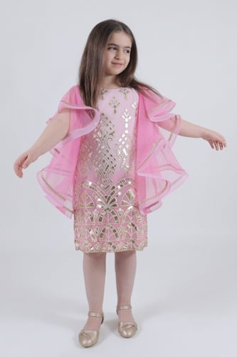 فستان بأكمام رافلز ( لونين )