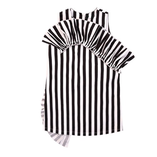 فستان بناتي بتصميم رافلز مموج خلاب