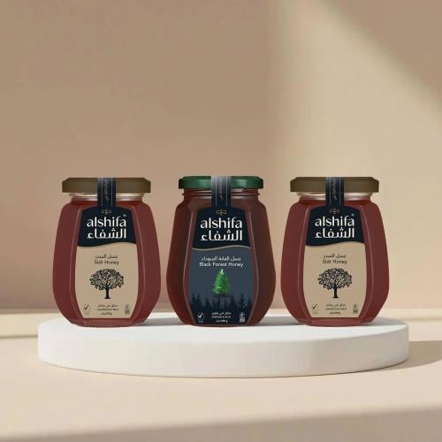 المجموعة الفاخرة 3 عبوات x 250 جرام (عبوتين عسل ال...