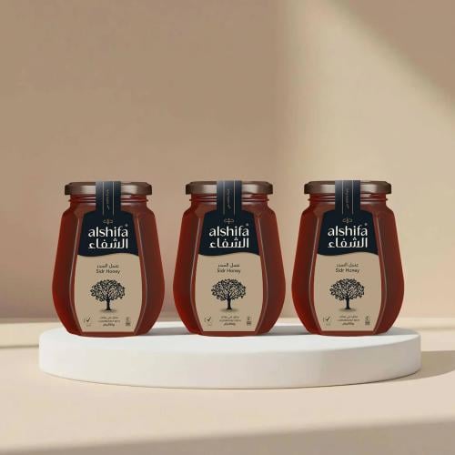مجموعة عسل السدر الجبلي 3 عبوات 500 جرام