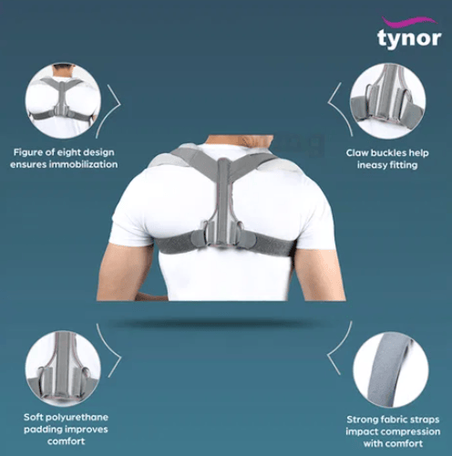 Clavicle Brace with Velcro-تينور دعامة الظهر والكت...