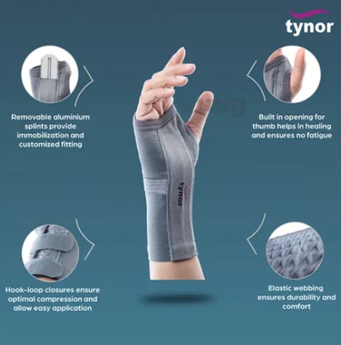 Elastic Wrist Splint Right/Left-تينور جبيرة للمعصم...