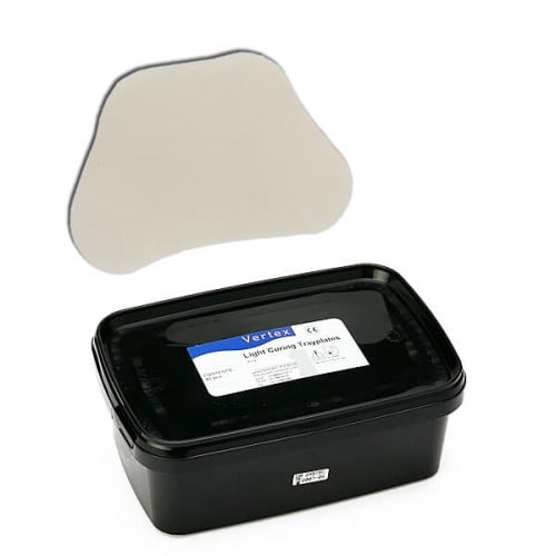 Vertex Light Curing Trayplates Clear PK/50