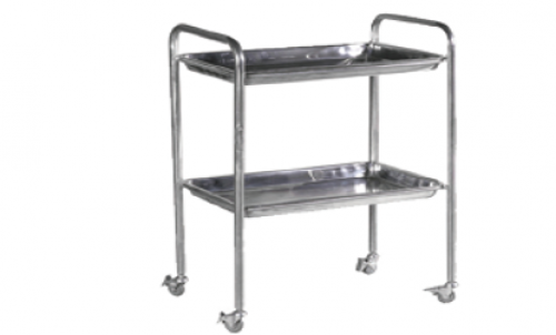 عربة نقل 2 رف ستانلس ستيل 2tray Trolley (stainless...