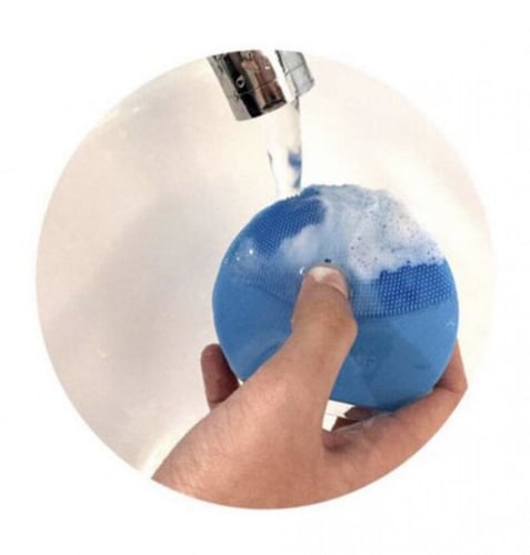 جهاز تنظيف البشرة بعمق بثلاث سرعات باللون الأزرق م...