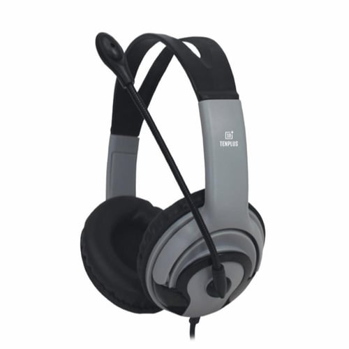 TEN PLUS - سماعة رأس سلكية مع مايكروفون جانبي - مت...