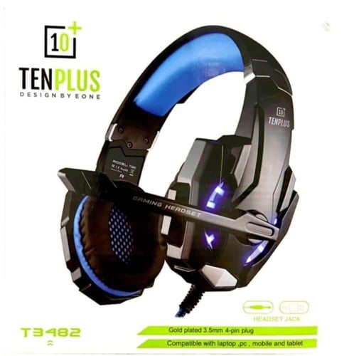 TENPLUS – سماعة رأس سلكية احترافية للألعاب T3482 م...