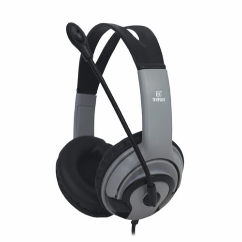 TEN PLUS - سماعة رأس سلكية مع مايكروفون جانبي - مت...