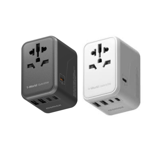 فيش جداري عالمي 3 منافذ PD تقنية GAN بقوة 65W - أس...