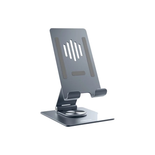 حامل المنيوم للهاتف Fold Stand قابل للدوران - فضي...