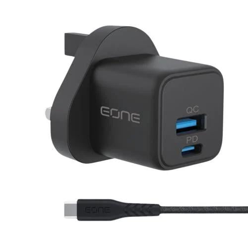 E-ONE- فيش جداري بمنفذ تايب سي و منفذ يواس بي بقوة...