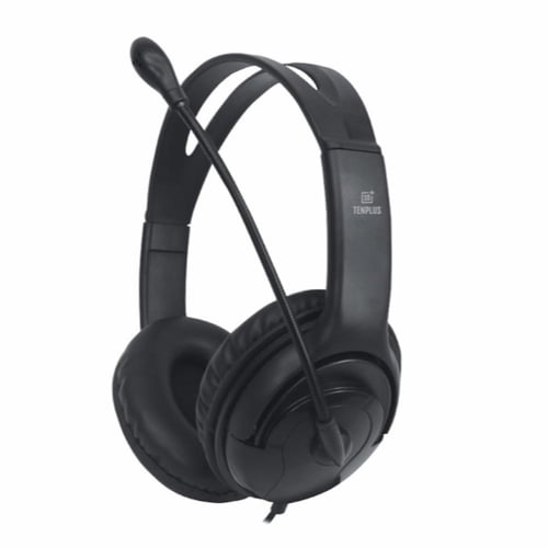 TEN PLUS - سماعة رأس سلكية مع مايكروفون جانبي - مت...