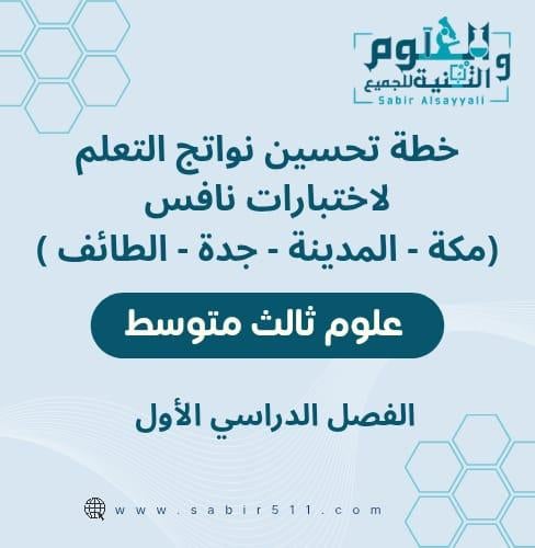 خطة تحسين نواتج التعلم نافس 3 متوسط علوم المنطقة ا...