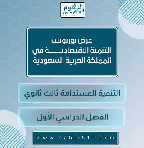 عرض بوربوينت التنمية الاقتصادية في المملكة العربية...