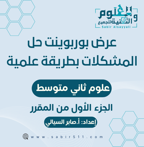 عرض ابداعي حل المشكلات بطريقة علمية للمعلم والمعلم...