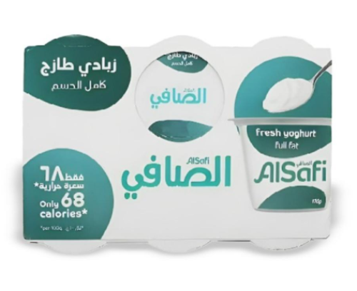 الصافي زبادي كامل دسم 6حبة*170غم