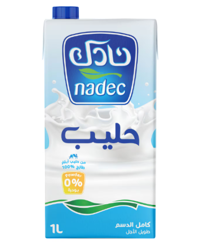 نادك حليب ك.د طويل الاجل 1لتر