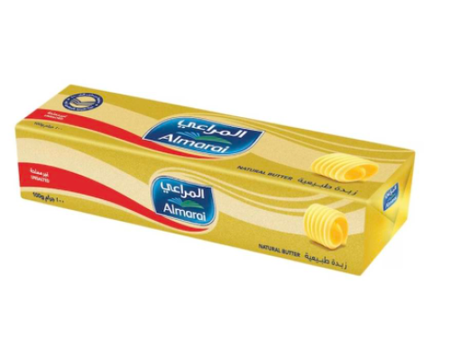 المراعي زبدة طبيعية غير مملحة 100غم