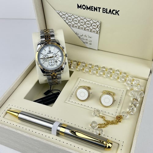 طقم ساعة رجالي من ماركة مومنت بلاك