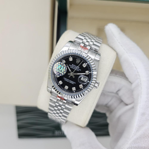 ساعة رولكس رجالي ستانلس ستيل اسود