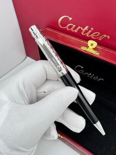 قلم كارتير رجالي فضي واسود