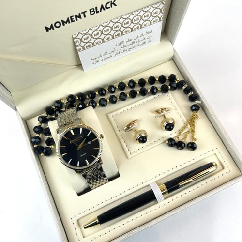 طقم ساعة رجالي من ماركة مومنت بلاك