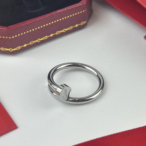 خاتم كارتير مسمار فضي نسائي