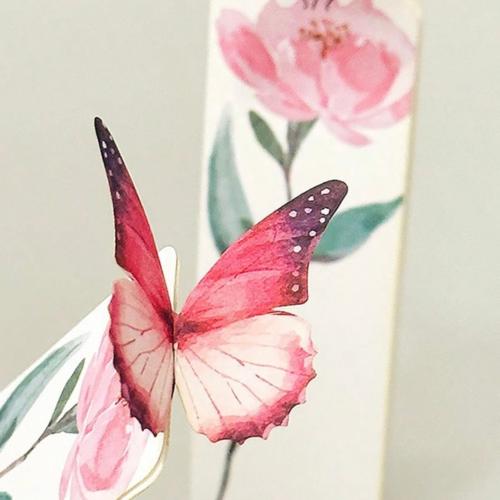 فاصل الفراشة - وردي