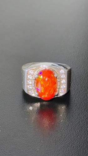 Orange Opal Ring