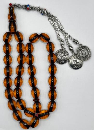 Orange Fatoran prayer beads