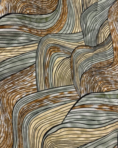 شروال قطني طبيعي بنقشة تموّجات طبيعية