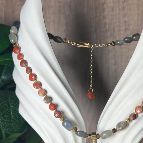 قلادة حجر الطاووس والسليماني – طاقة الجاذبية والحم...