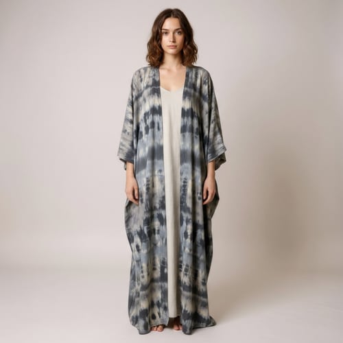 عباية عصرية وخفيفة مصنوعة من قماش الكشمير القطني ب...