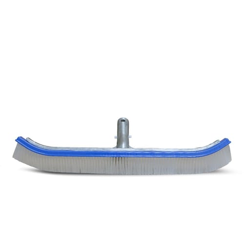 فرشاة مسبح بلاستيك بمقبض ألمنيوم