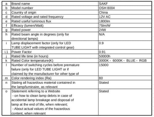 كشاف مسبح نحيف بدون ايطار