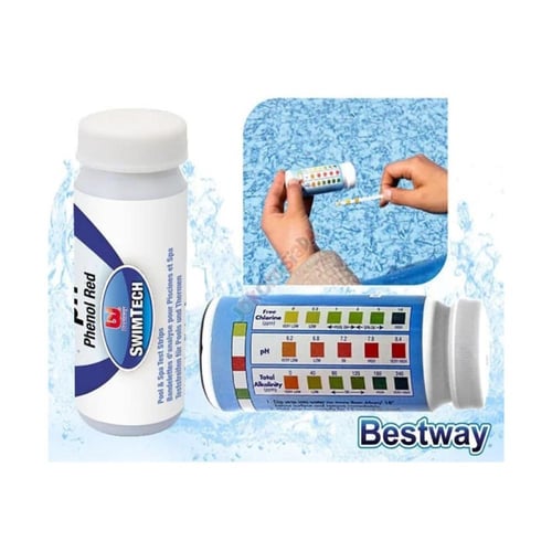 فلو كلير اشرطة اختبار جودة الماء للمسبح والجاكوزي