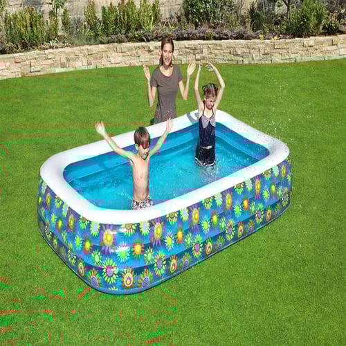 مسبح نفخ مستطيل 3 طبقات ملون