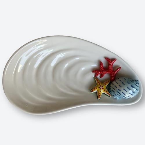 "Marine Treasures Ceramic Dish - Italian Handcrafted"