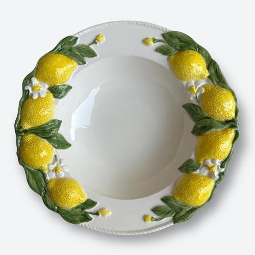 Lemon plate - deep, round, and uniquely shaped